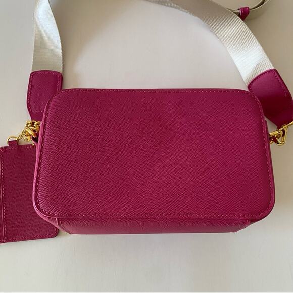 NWT Joy Clean & Chic Saffiano Leather Crossbody Camera Bag with Card Case Pink - Picture 6 of 12